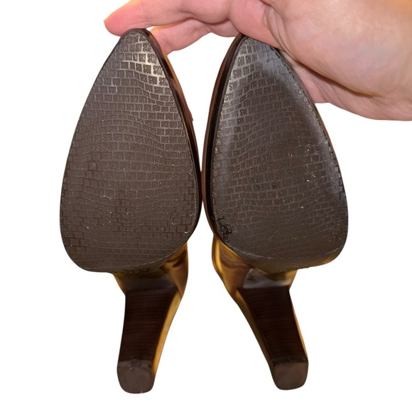 STUART WEITZMAN Backstrap Saddle Old West Calf Leather Ankle Boots Booties 10.5 - Picture 10 of 16